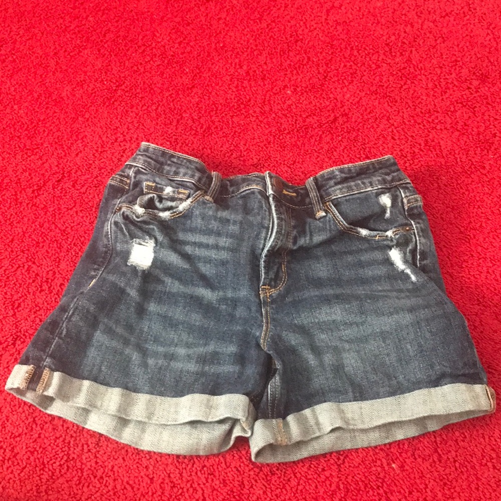 denim shorts with rips